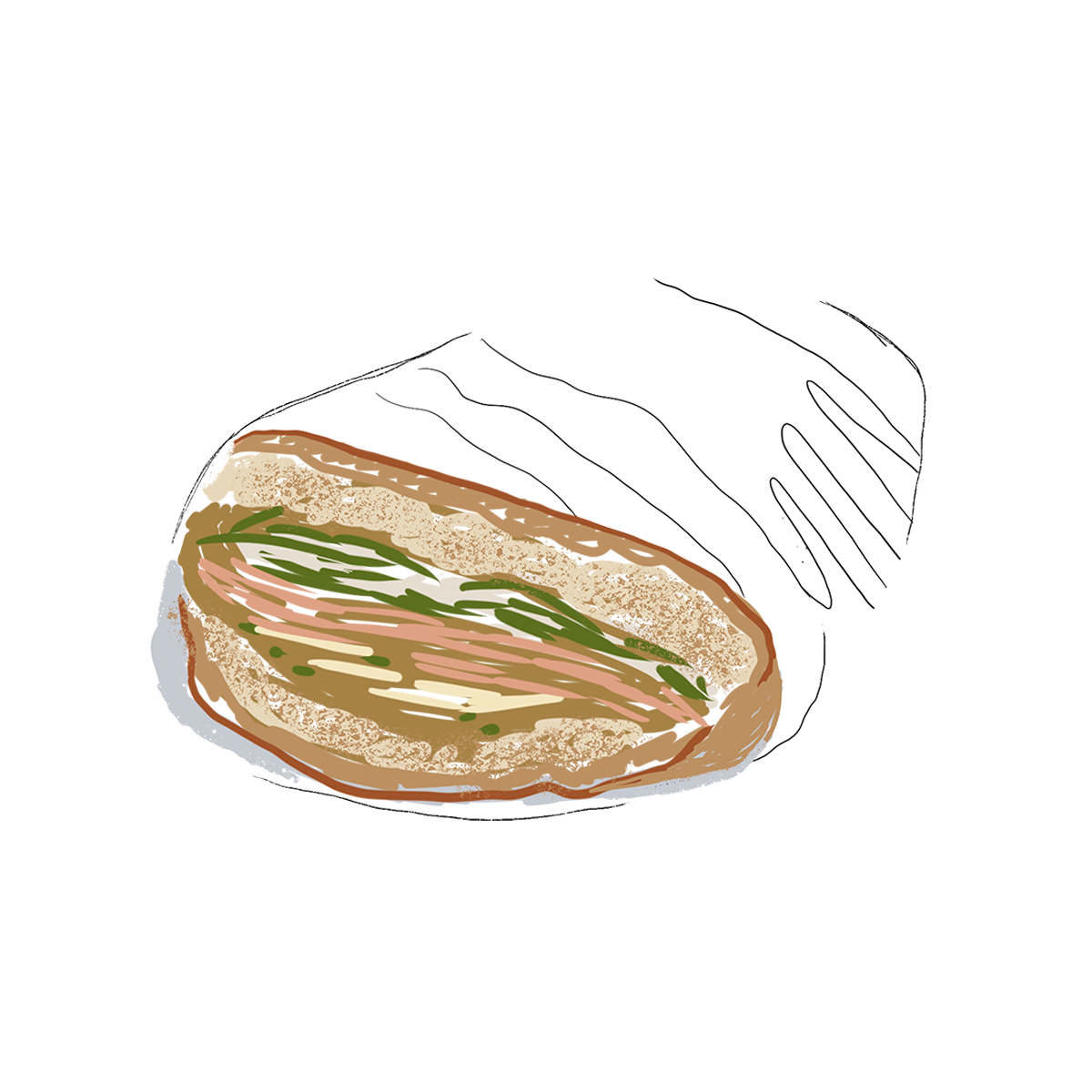 HAM AND TOMATO SANDWICH
